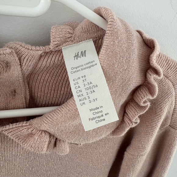 H&M Kids Knit Bodysuit with Ruffled Collar - Picture 3 of 3